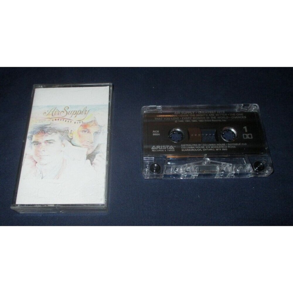Air Supply Greatest Hits on cassette (Arista Records Canada, 1983)